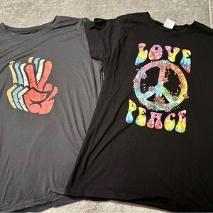 Bundle of 2 Women’s Small Peace Shirts